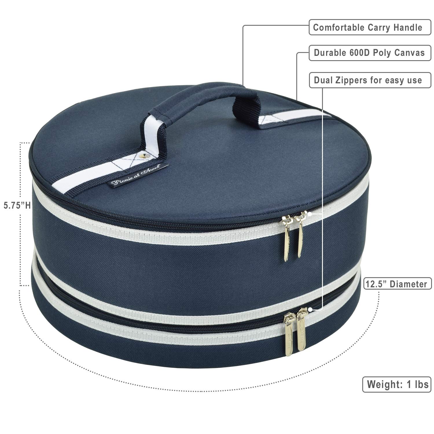 Picnic Ascot 540-BLB Carrier Pie-Cake Grassetto - Blu marino