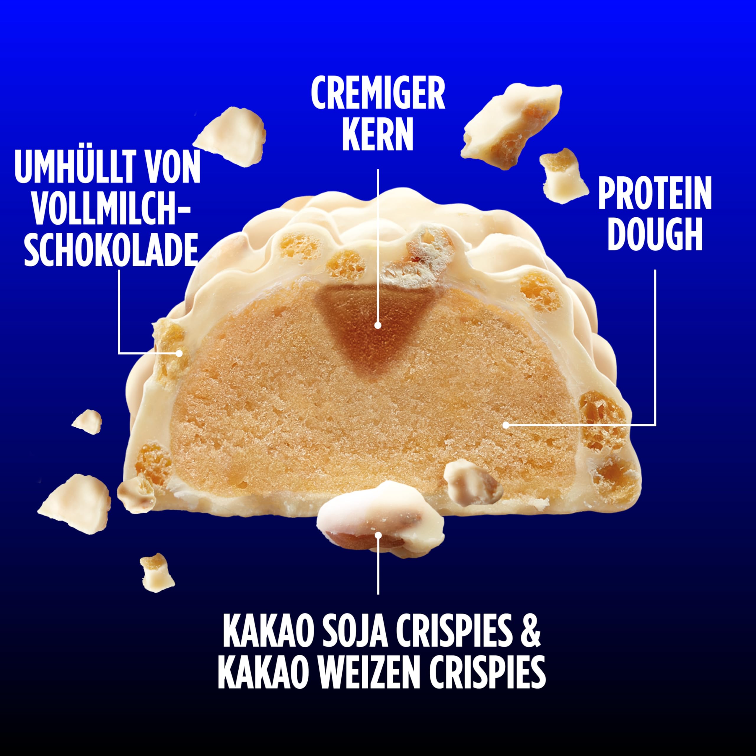 CORNY Protein Crunchy Cioccolato Bianco e Vaniglia, Barretta Proteica Senza Zuccheri Aggiunti*, 12 Barrette x 45g (Confezione da 2)