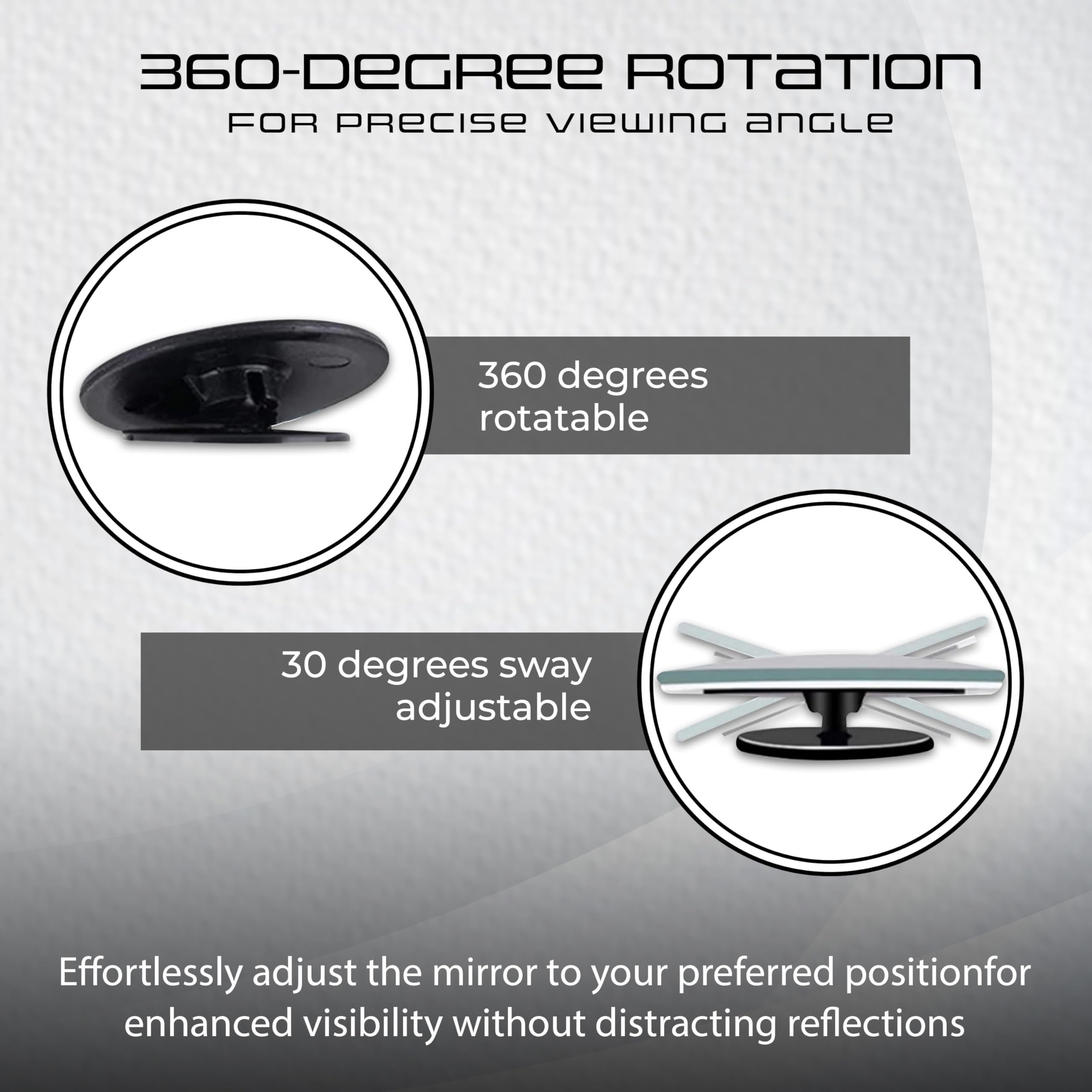 Robustt Blind Spot Mirror for Car (Pack of 10 Mirrors) | Rear View Convex Mirror with Adjustable Swivel Mount, Water-Resistant, Easy Installation, Universal Fit for Cars, SUVs, Trucks, and Bikes - Image 5 thumbnail