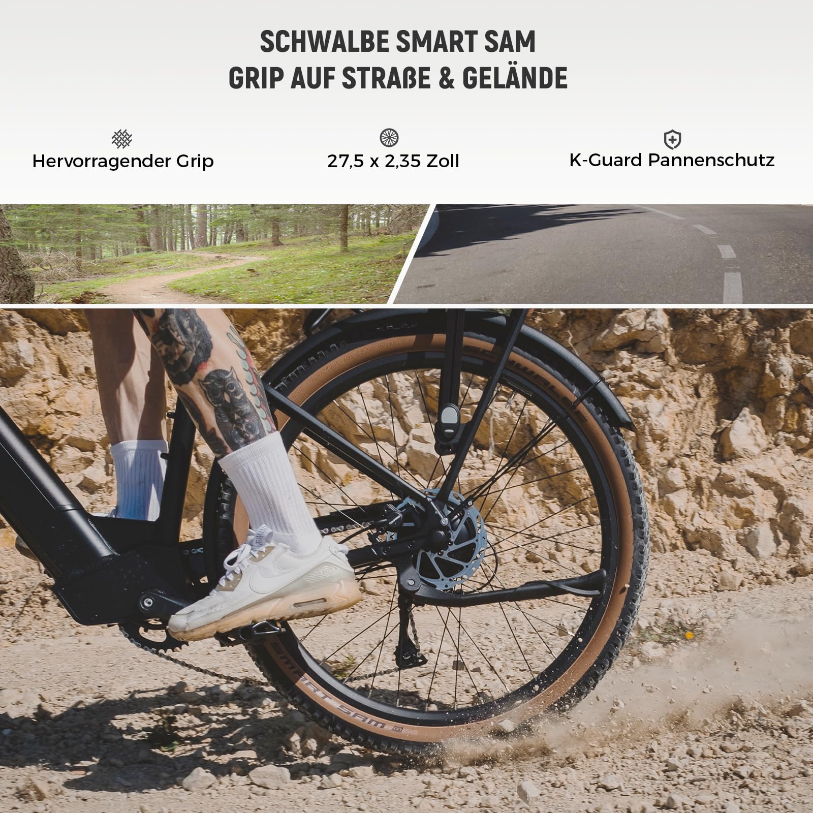 DERUIZ Quartz SUV E-Bike 27,5" Elektrofahrrad mit 48V644Wh Akku bis 161km | E-Mountainbike, Hydraulische Bremsen,Shimano 8 Gang,RH 46CM Off-Road Commuter E Bike für Erwachsene, Max 161km, StVZO