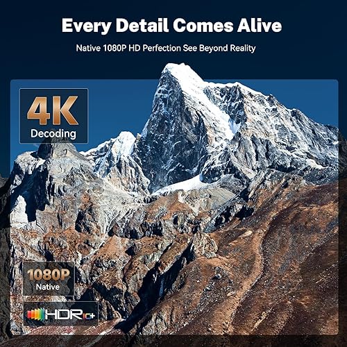 Miniatura 2 de Proyector Inteligente Polocsh 1080P 4K con Soporte de WIFI 6 y Bluetooth de 2 Vías 1500ANSI Enfoque Eléctrico Keystone Automático Mini Proyectores