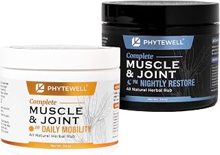 AM/PM Herbal Muscle & Joint Rub Bundle – AM for Mobility & Flexibility, PM for Recovery & Relaxation – All-Day Comfort, CO₂ Extracted, Non-Greasy