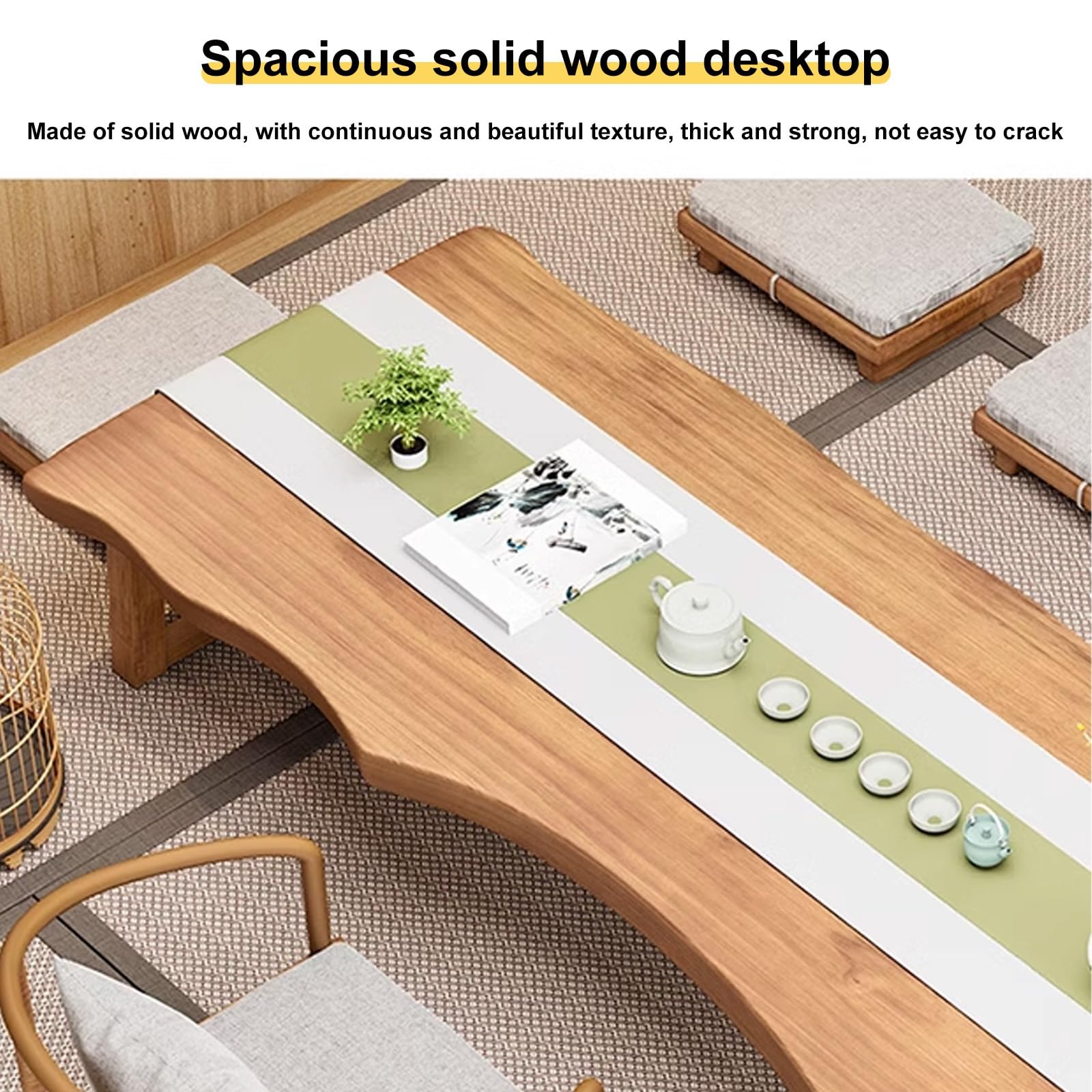 カキ♡BIMAKES SHINBASU DINING TABLE 155 Amazon.com: BELELUCKY Solid Wood Japanese Floor Table for