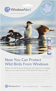 WindowAlert Maple Leaf Anti-Collision Decal - UV-Reflective Window Decal to Protect Wild Birds from Glass Collisions - Made in The USA