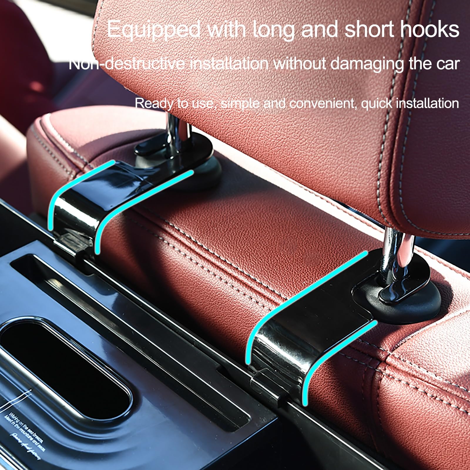 Organizer per seggiolino Auto con Spallacci Regolabili in Lunghezza, Auto Organizzatore Kick Mats Impermeabile Sedile Posteriore, Organizer per sedili Posteriori con(Grey)