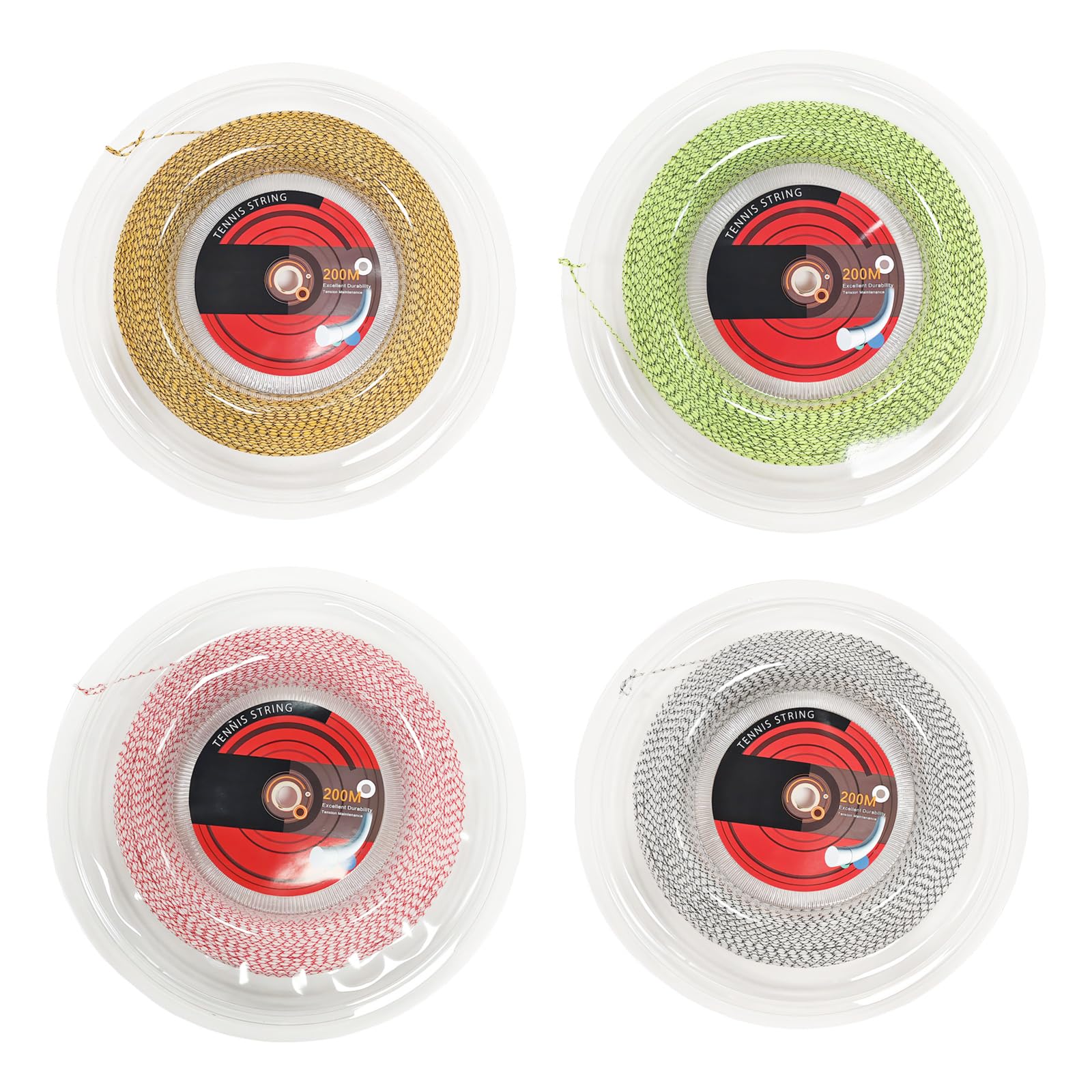 Corda da Tennis Intrecciata per Gioco | Ricarica in nylon multifilamento con risposta elastica e supporto stabile del corde