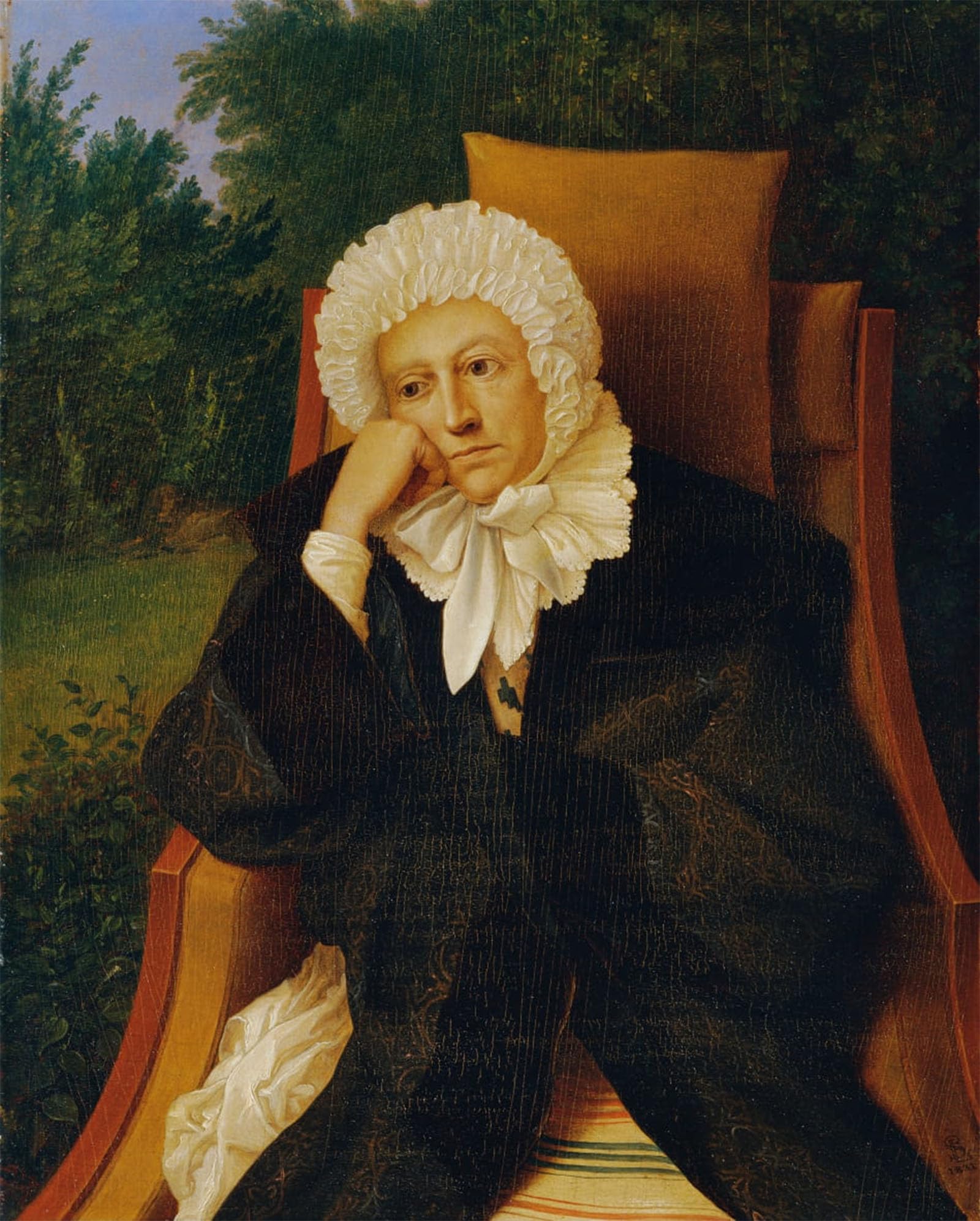 Posteriik No Frame Famous Modern Artwork Art Mural Lady In The Armchair By Ludwig Ferdinand Schnorr Von Carolsfeld Oil Paintings Pictures For Home Decor 60X90cm