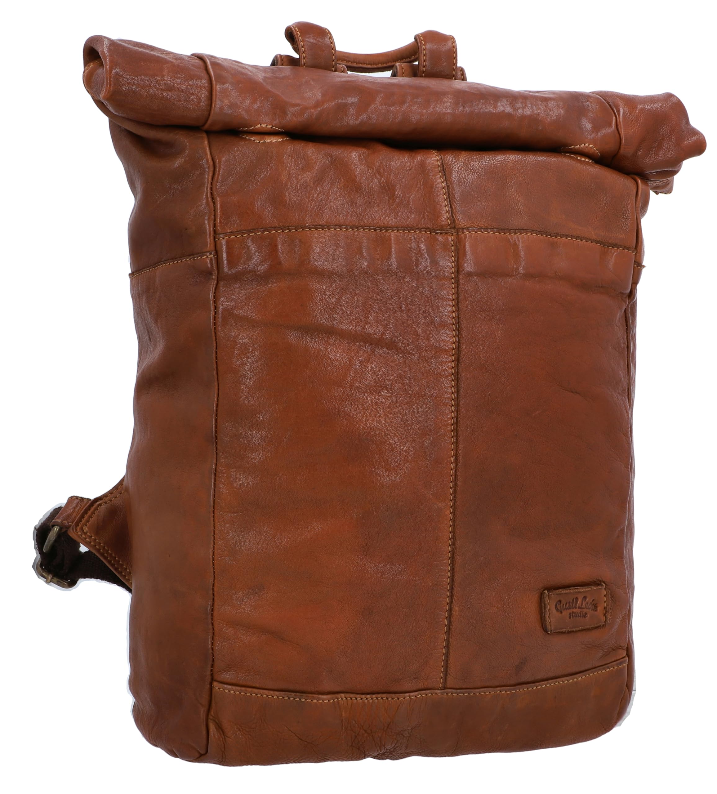 Gusti Rolltop Kurierrucksack Leder Joy Rucksack Lederrucksack Vintage Cityrucksack Outdoorrucksack Laptoptasche Unirucksack Wanderrucksack Braun Leder