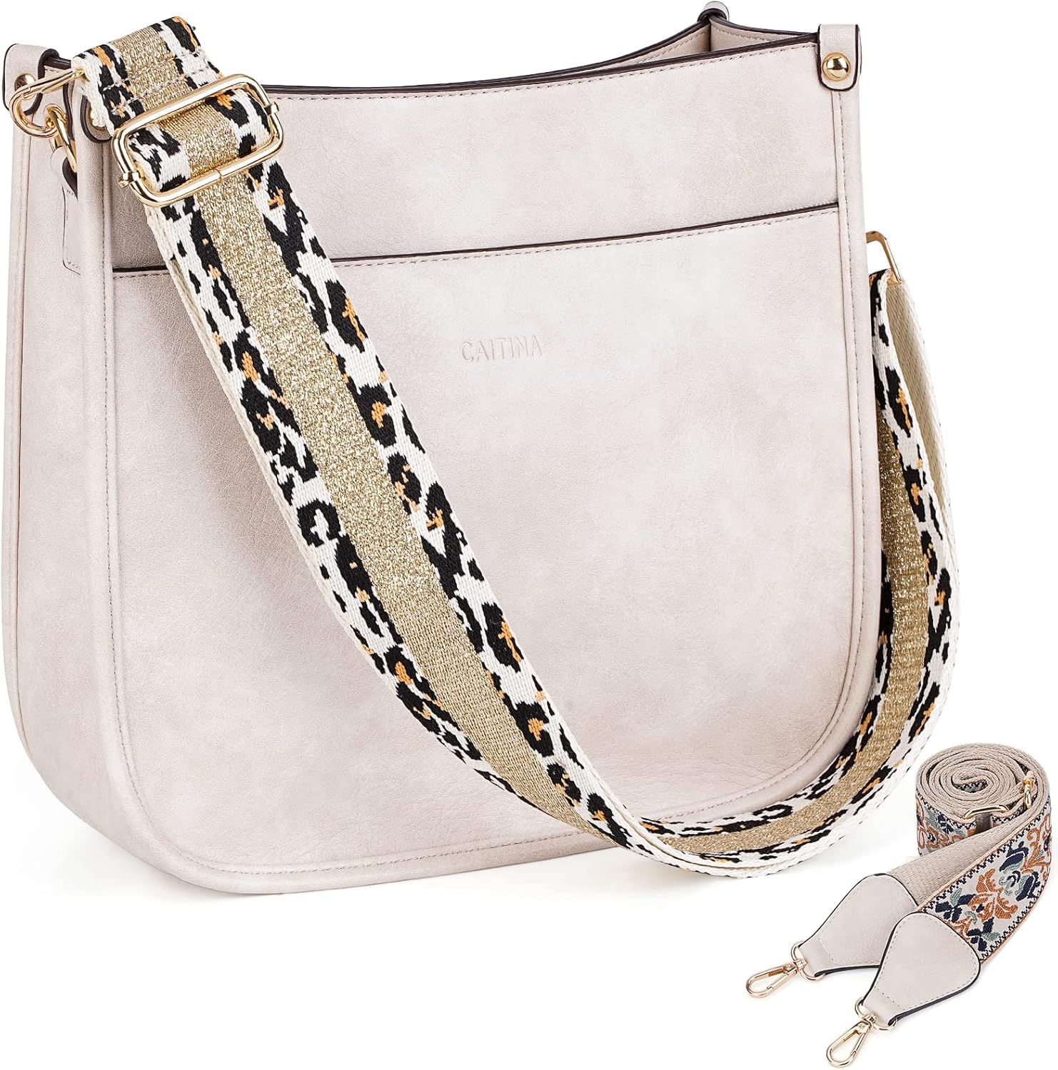 Crossbody Bag Women Vegan Leather Hobo Handbag Trendy Crossbody Shoulder Bag Purses For Women with 2 Adjustable Strap - Image 8