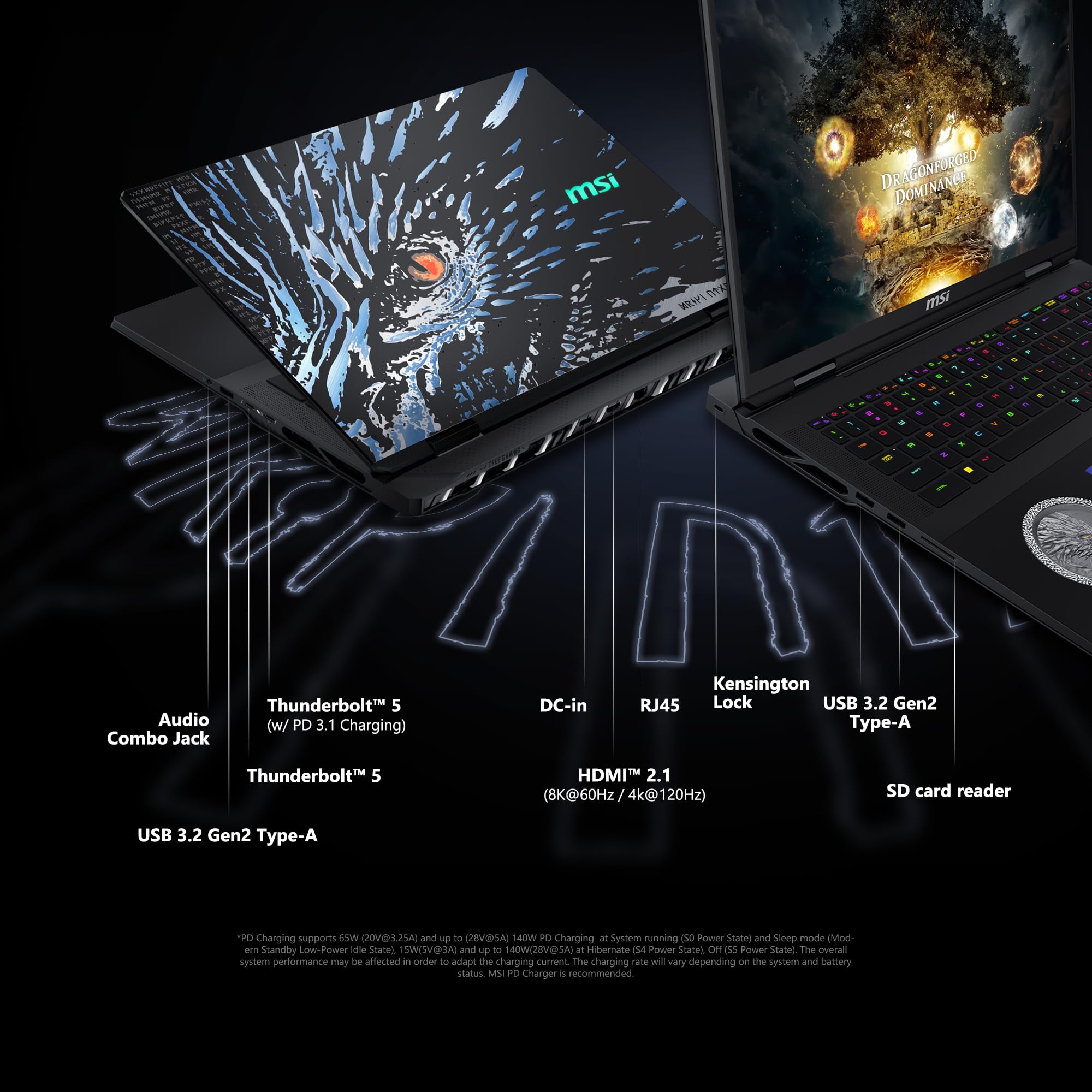 新品 181 BLIZZARD TITAN NINE Titan 18 HX Dragon Edition Norse Myth 45.7 cm 120Hz MiniLED UHD+