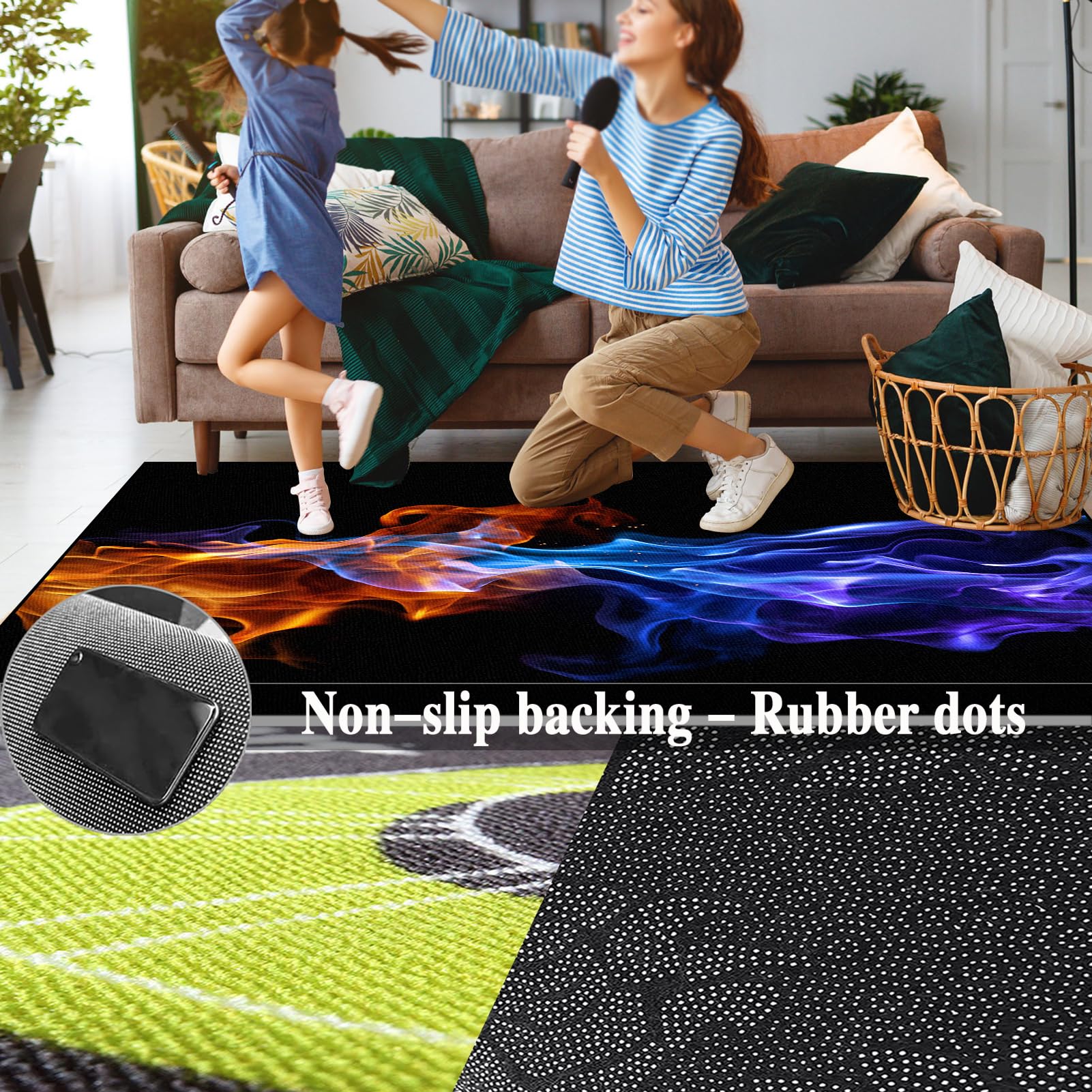 Tapis de Batterie Antidérapant et Insonorisant, Tapis de Protection pour Batterie électronique, Tapis de Tambour, Tapis pour Batterie et Percussions, Tapis Professionnel de Jazz 140 x 120 cm