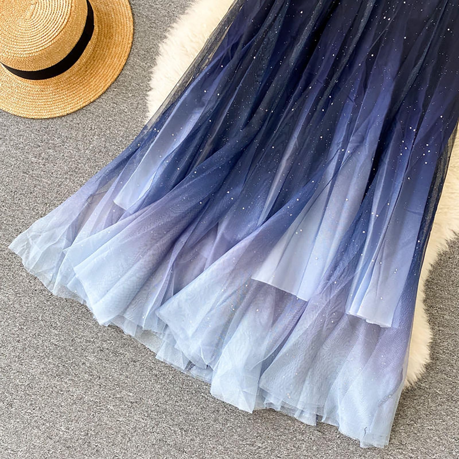 Generisch Tüllrock Mit Glitzer Damen Pailletten Petticoat, Tüllrock Damen Tütü 50er Ballettrock Erwachsene Teenager Tutu Rock Rot Weiß Gestreift Faschingskostüm Multi-Schichtenvintage Ballet Blase