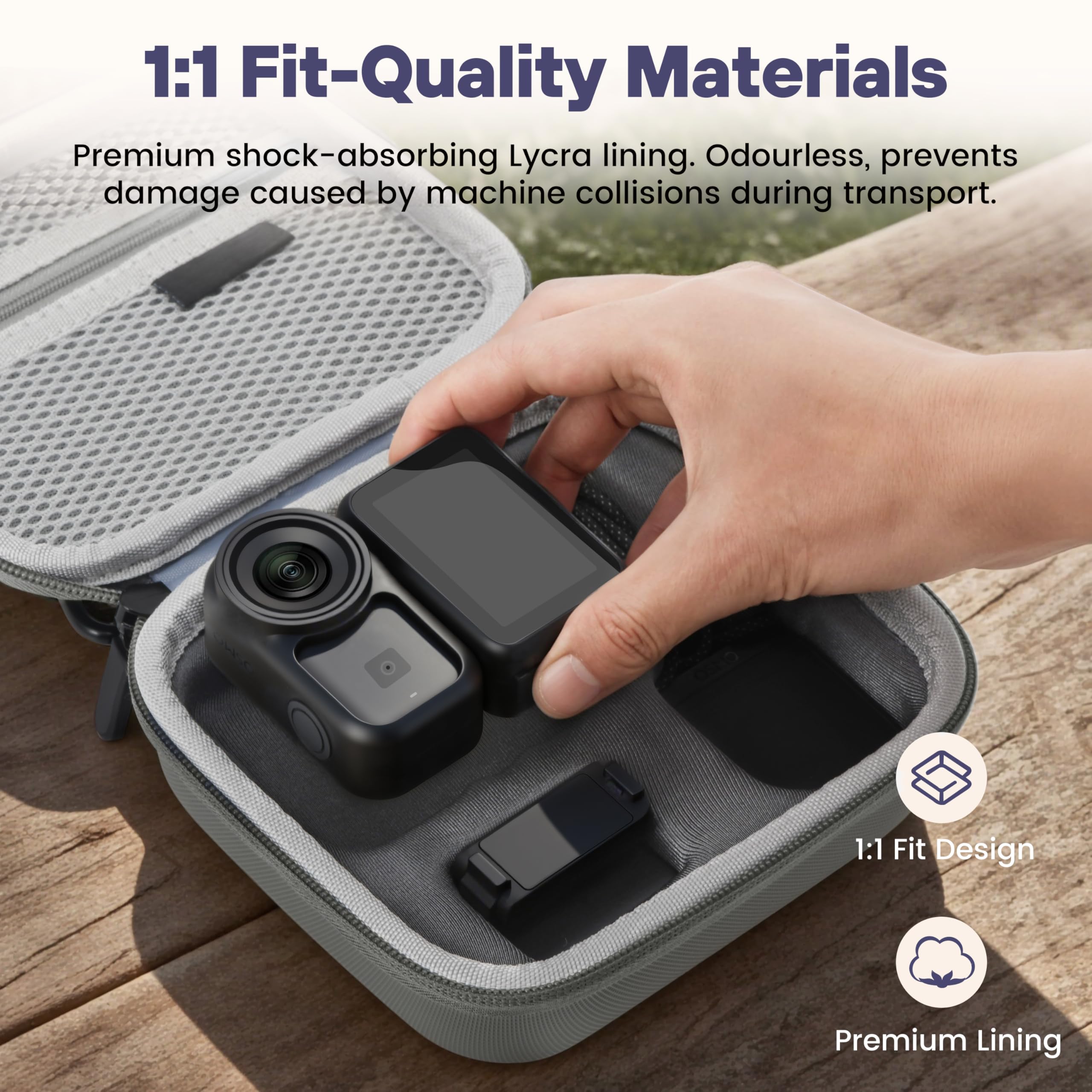 STARTRC Photo - Custodia protettiva per DJI Osmo Nano, borsa porta accessori in PU in pelle per vlogging all'aperto e viaggi