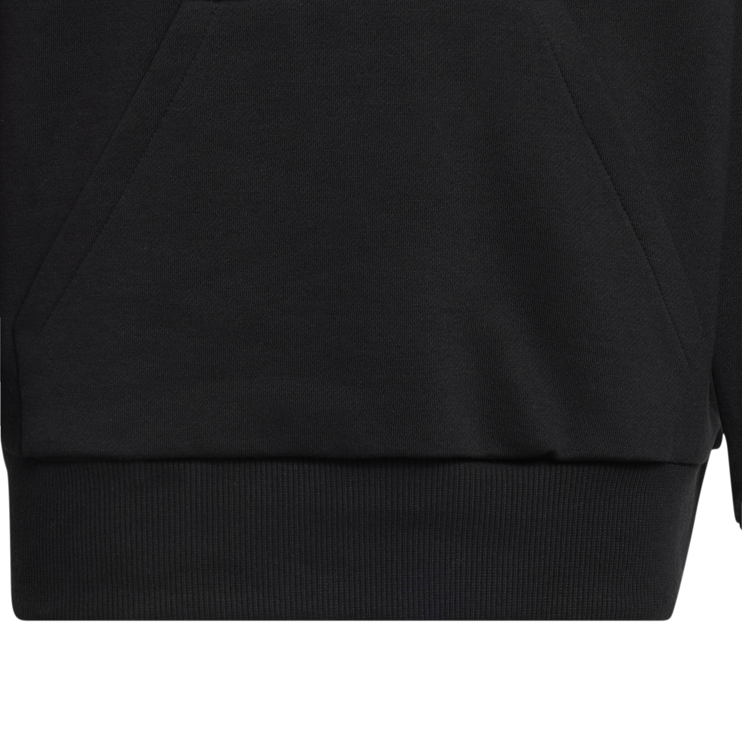 adidas Chlopcy Adidas Boys Slogan Fleece Hoodie Sweatshirt, black, 7-8 Years