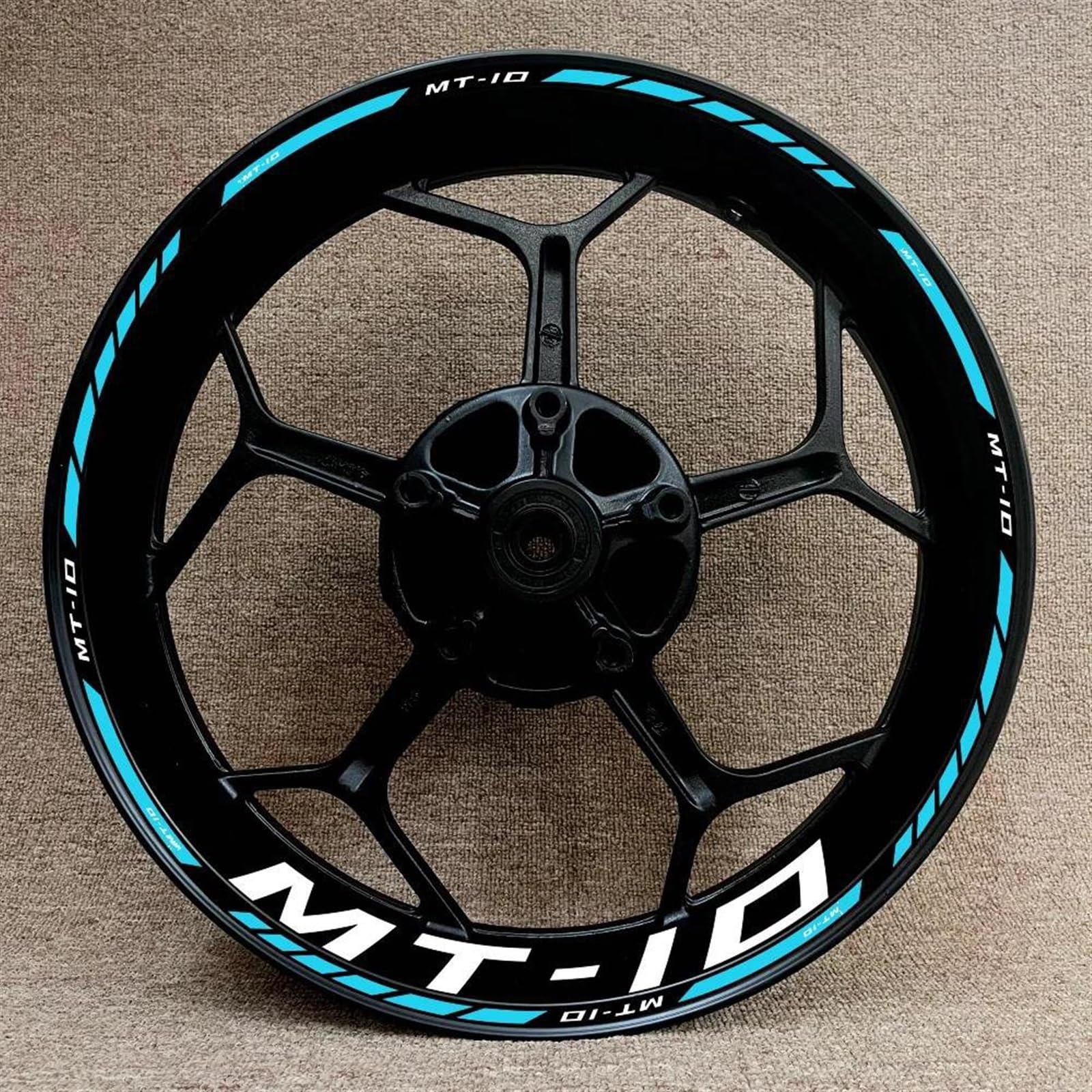 Stickers Motorcycle Wheel Stickers Reflective Rim Motorbike Waterproof Decals for MT-10 Mt10(Style 24)