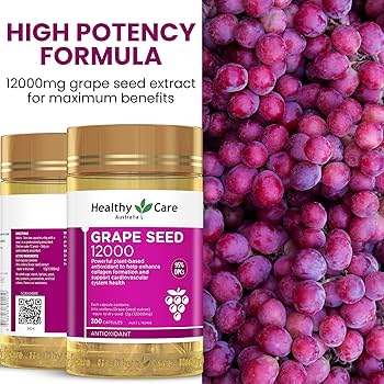 HEALTHY CARE Grapeseed Extract 12000 (300 Capsule(s)) : Amazon.sg