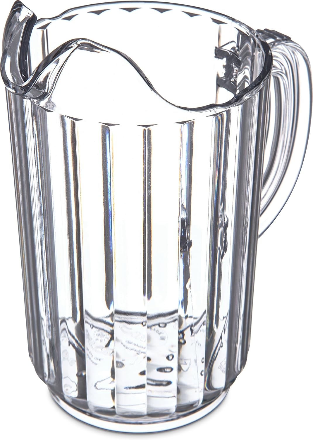 Carlisle FoodService Products Clear Pitcher Tall Pitcher, Plastic Pitcher for Restaurants, Catering, Kitchens, Plastic, 32 Ounces, Clear, (Pack of 6)