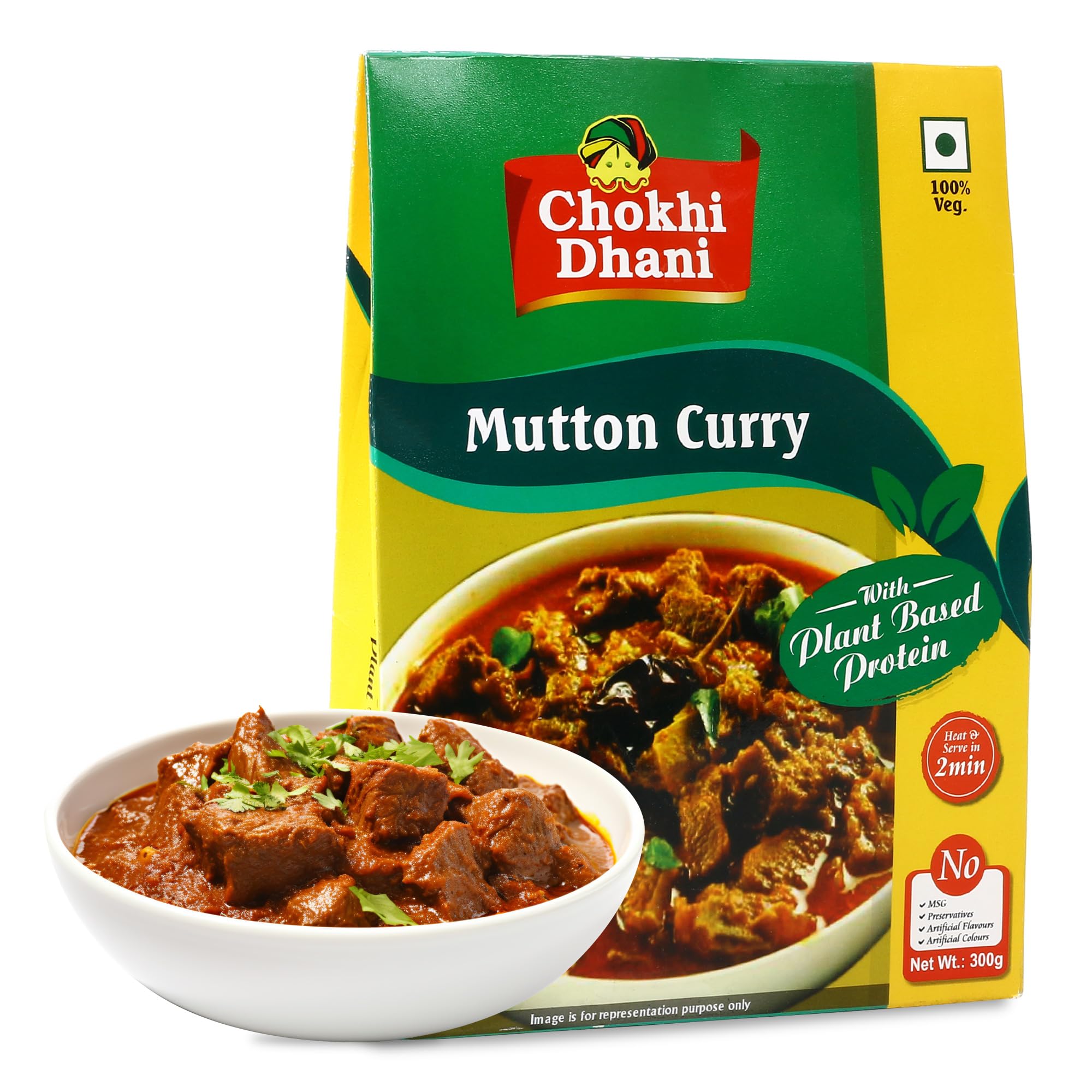 Plant-Based Mutton Curry | Ready-to-Eat Indian Curry with Protein | Traditional Spices & Rich Gravy | High Protein Meal | 300 gm