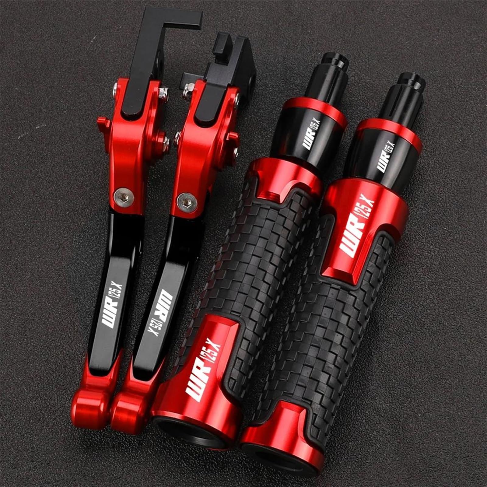 GQUIKGW Replace Motorcycle Accessories Adjustable Clutch Brake Lever Handlebar Grips Ends for Y-AMAHA WR125 WR125X 2012-2016 WR 125X