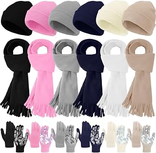 18 Pcs Kid Hat Glove Scarf Winter Set for Boy Girl