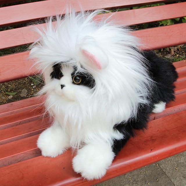 Foto 6 de 8 de RosyLife Peluca de melena de león para disfraz de gato para mascotas, ajustable, lavable, cómoda, elegante