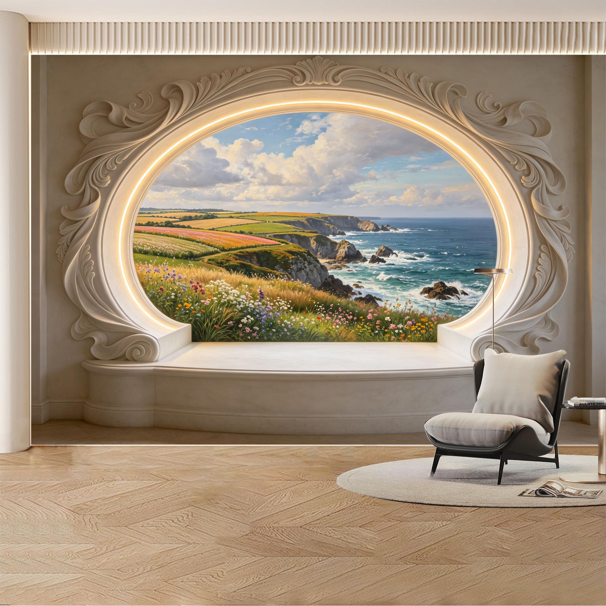 Custom Wall Mural Wallpaper Forest Landscape Nature Wall Decor Large Wall Art Misty Sunset Luxury Background Removable SelfAdhesive Large Photo for Living Room， Bedroom， Office