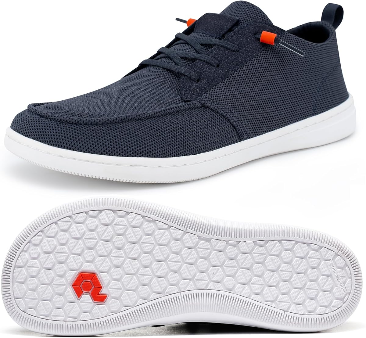 Men's Barefoot Wide Toe Box Shoes - Minimalist Barefoot Shoes with Zero Drop Sole Extra Wide Slip on Walking Shoes for Men