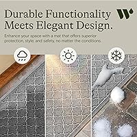 Vista 6 de Bungalow Flooring Waterhog - Tapete para puerta de pasillo, 2 x 5 pies, fabricado en Estados Unidos, duradero y decorativo, antideslizante