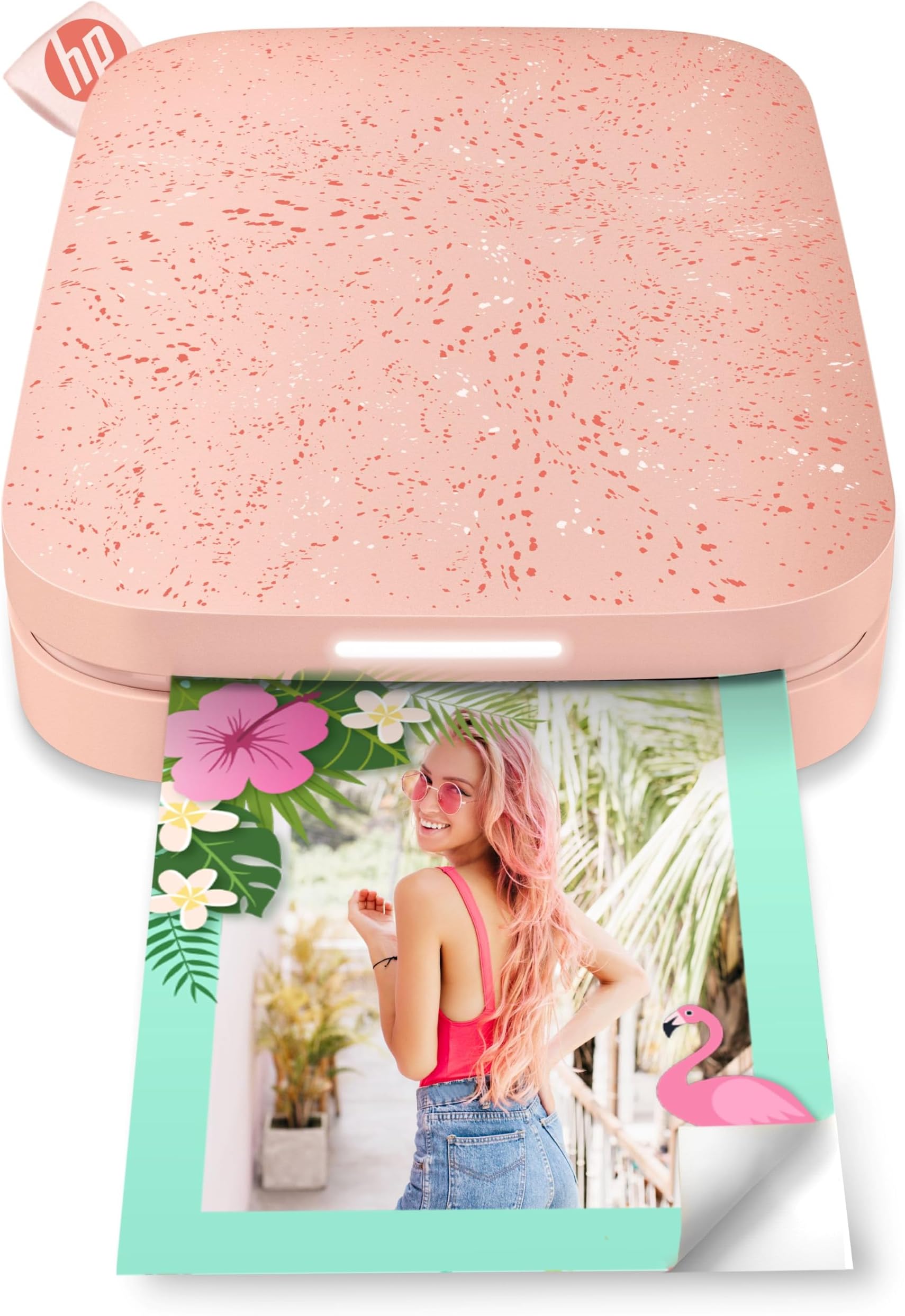 HP Sprocket Portable 2x3" Instant Photo Printer (Blush) Print Pictures on Zink Sticky-Backed Paper from your iOS & Android Device.