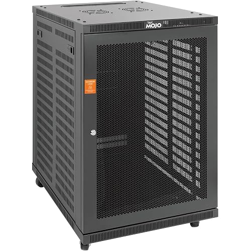 Tecmojo 18U Wall Mount Rack,18U Rack 23.6 Inch Depth,Hold Up to 176 Lbs,Server Rack with Casters,Enclosed Network Cabinet for 19 Inch Network,Server and AV Gear,Mesh Door(Elite Collection)