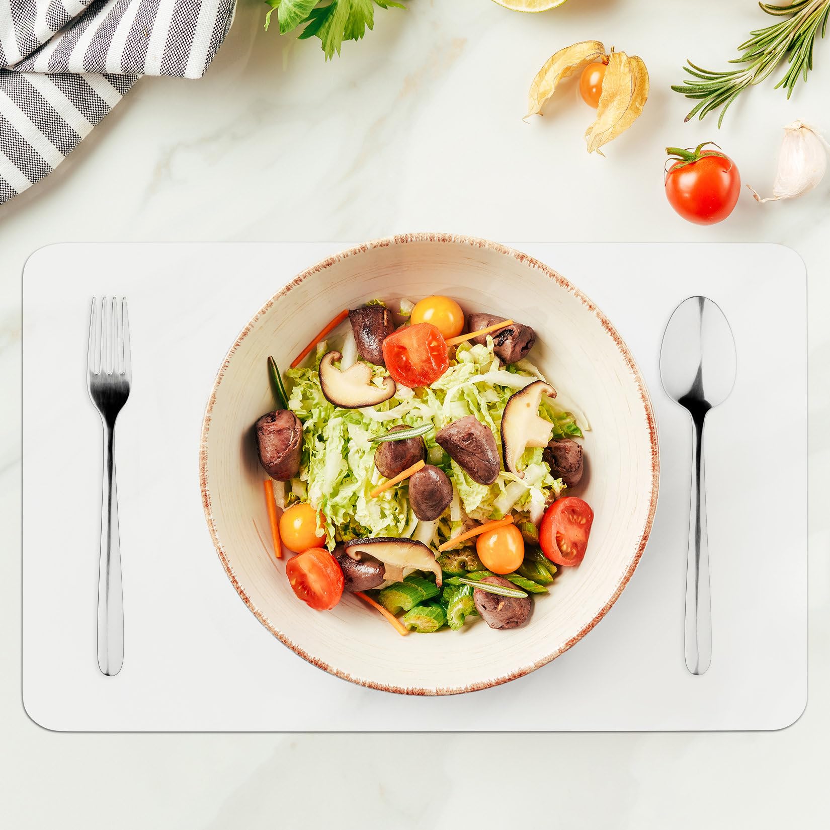 8 Stück Tischsets 30x40cm Durchscheinend - Hitzebeständige Platzdeckchen Für Küche & Esstisch