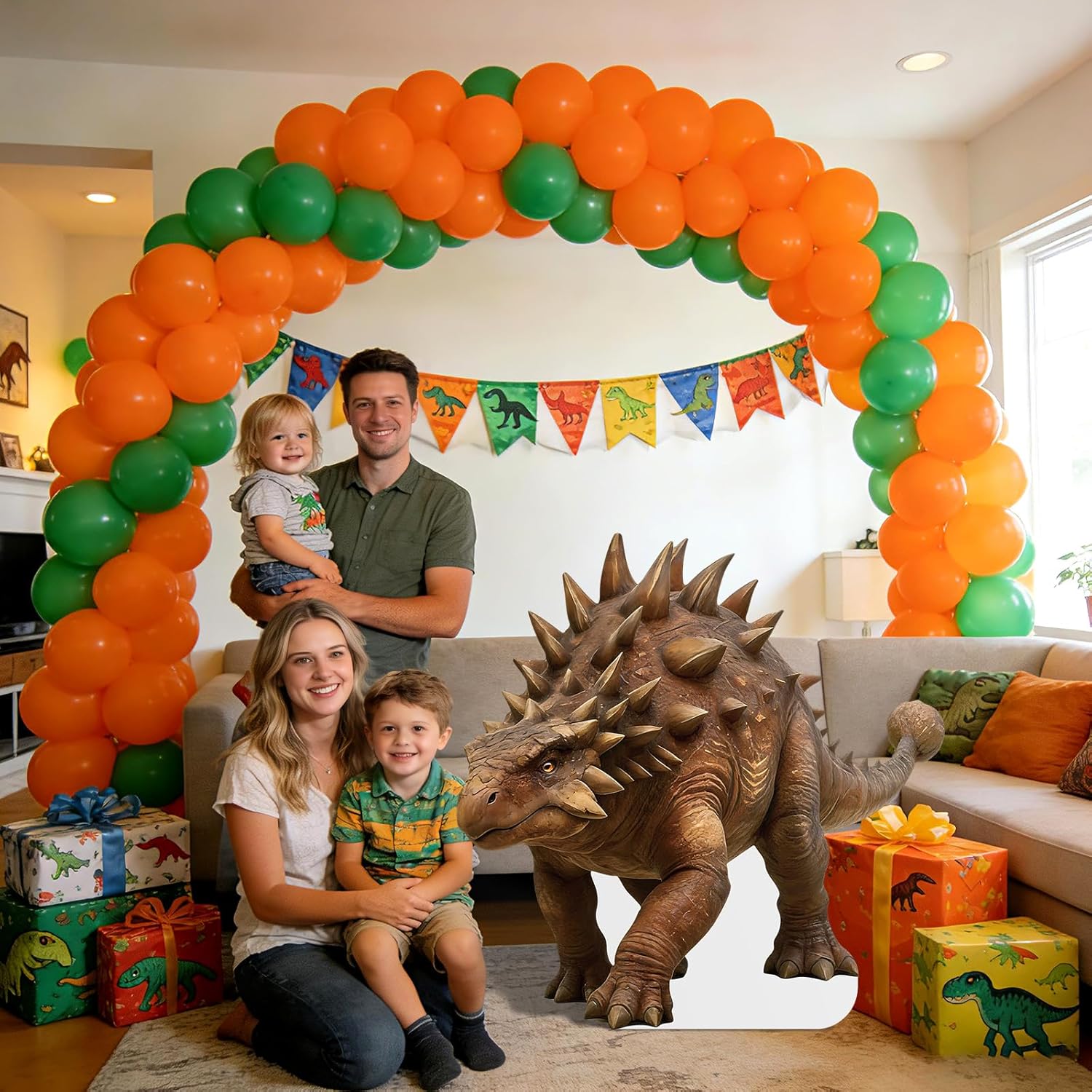 4Ft Ankylosaurus Dinosaur Cardboard Cutouts Standup, Life Size Dinosaur Photo Prop Carnotaurus Standee for Party Decorations, Stage Backdrop, Dino Themed Birthday Decor