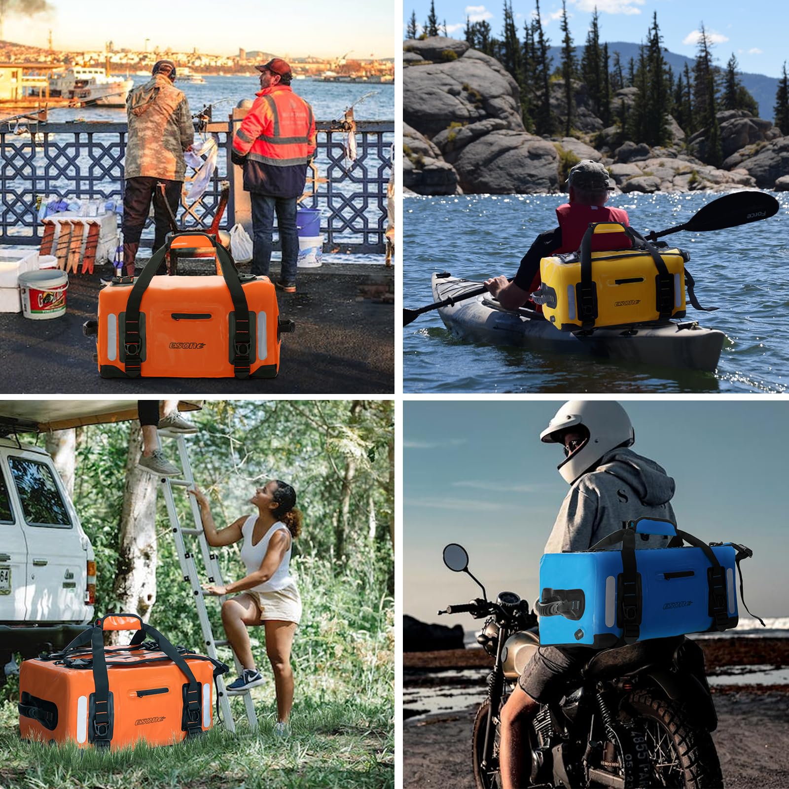 ESONE Dry Bags Wasserdichter Rucksack für Männer Frauen Dry Bags zum Kajakfahren für Reisen Dry Bag Rucksack Wasserdichter Seesack
