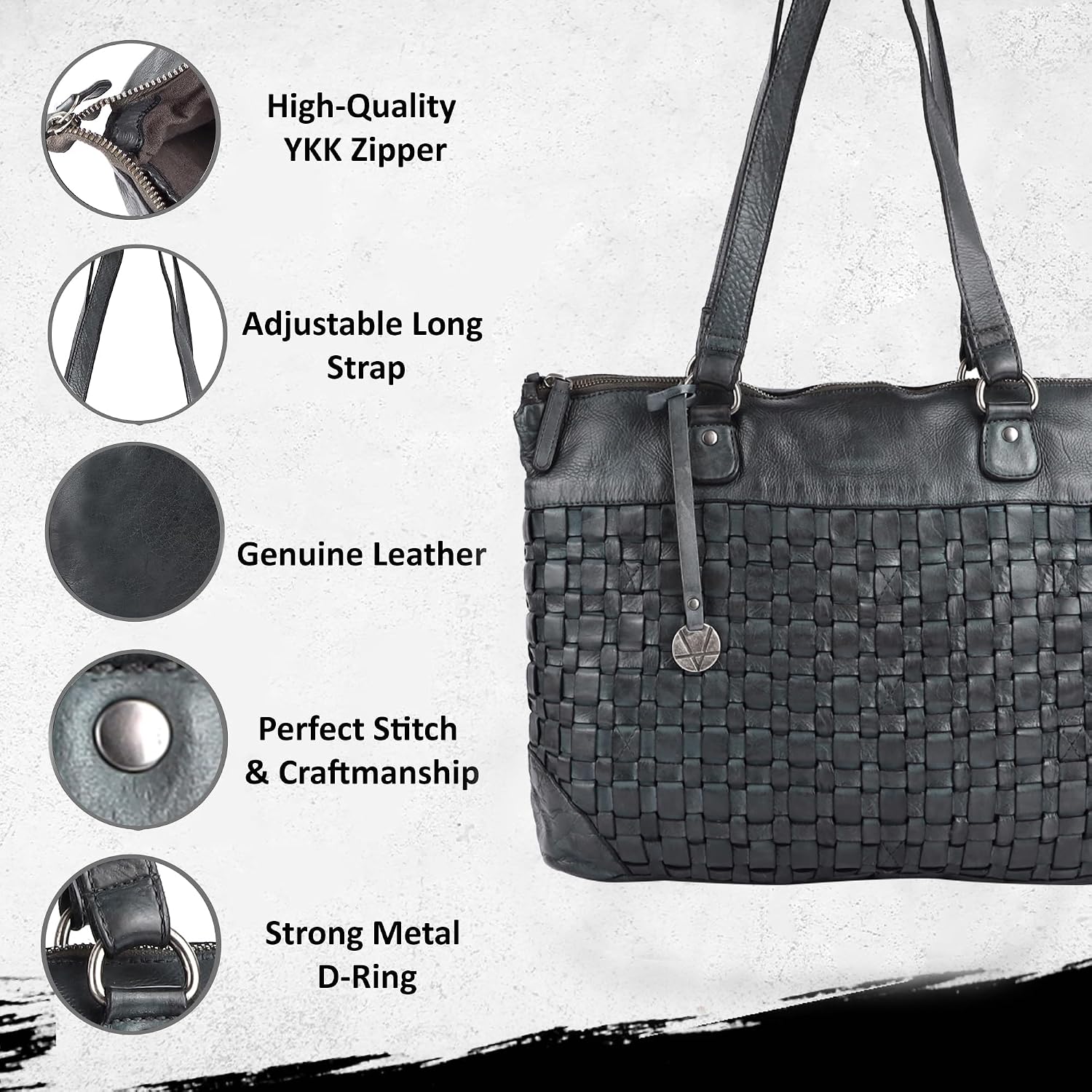 Genuine Leather Women's Tote Handbags & Satchel Purse image 3