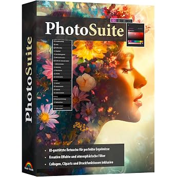 Photo Suite   KI Bildbearbeitung f r Einsteiger & Profis Fotos bearbeiten retuschieren Effekte & Collagen erstellen f r Win 11 10