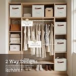DECOMOMO Cube Storage Bin, Storage Cubes with Labels, Baskets for Shelves Kallax Linen Closet Organizers (Cube 10.5x11"/ 6pcs, Beige)