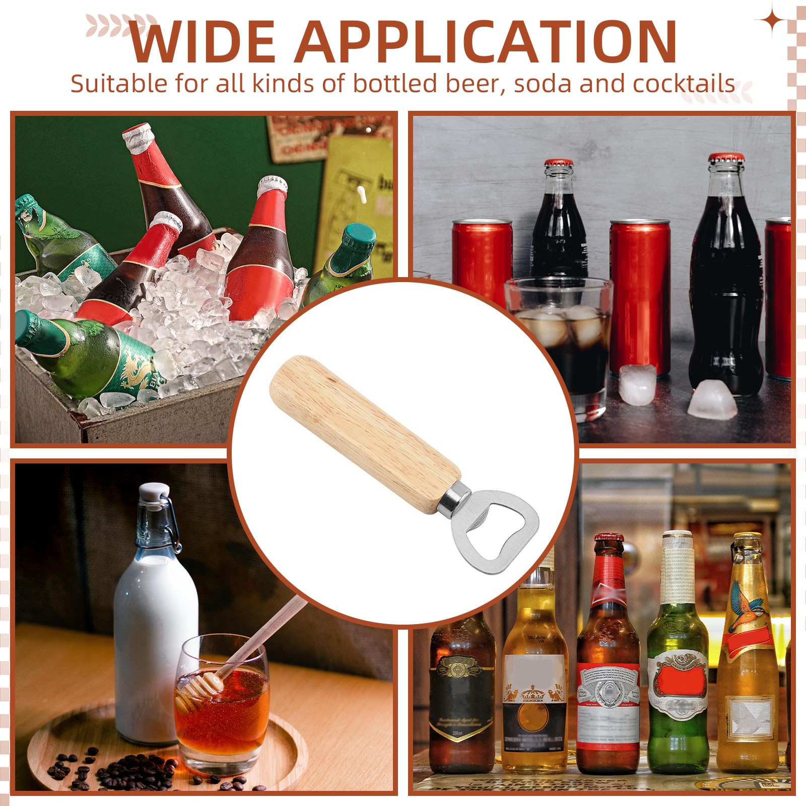 100 Stück Flaschenöffner aus Holz – gravierbarer Bierflaschenöffner, DIY-Geschenk für Hochzeit, Party, Restaurant