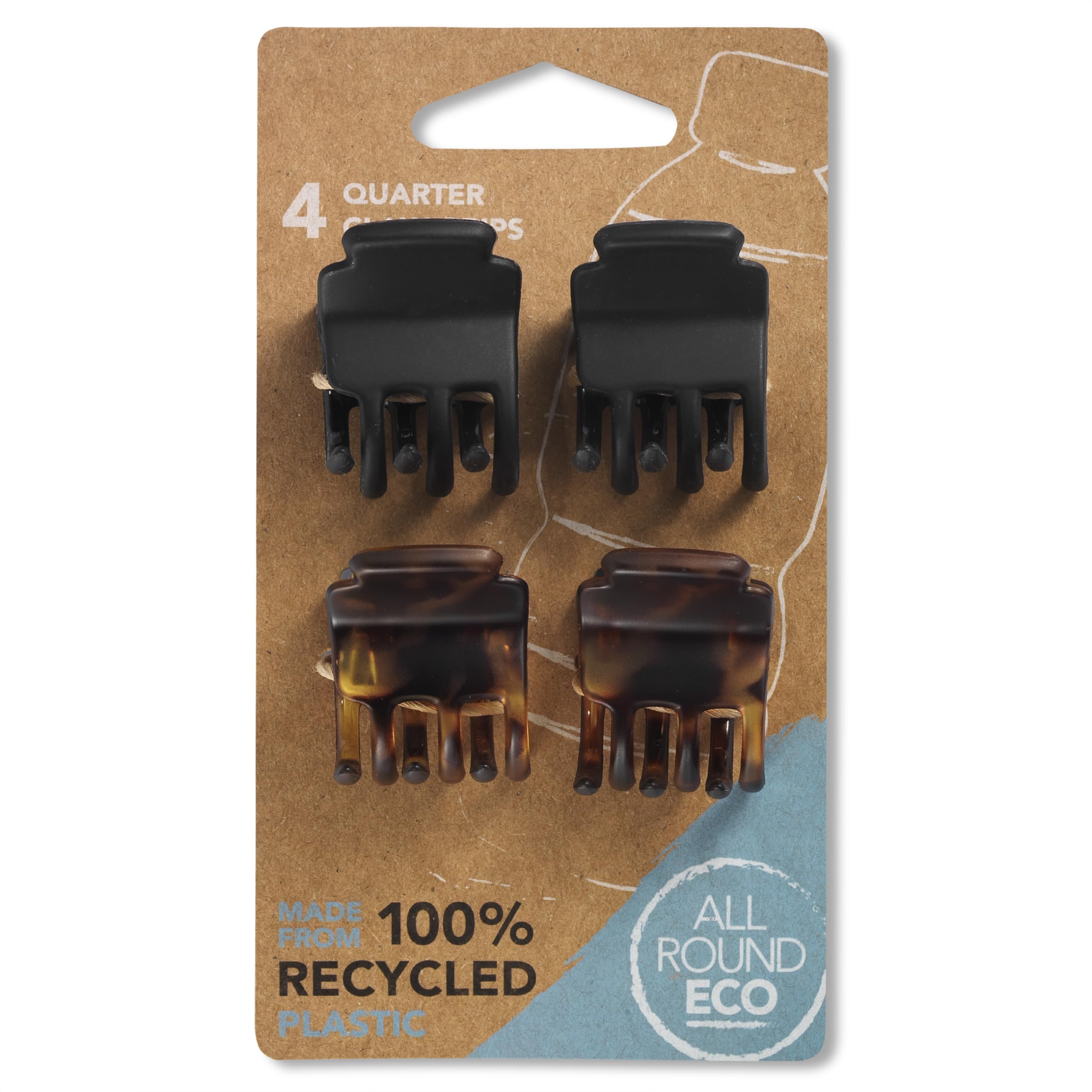 All Round Eco, Small Quarter Claw Grips, Recycled Plastic, Pack of 4