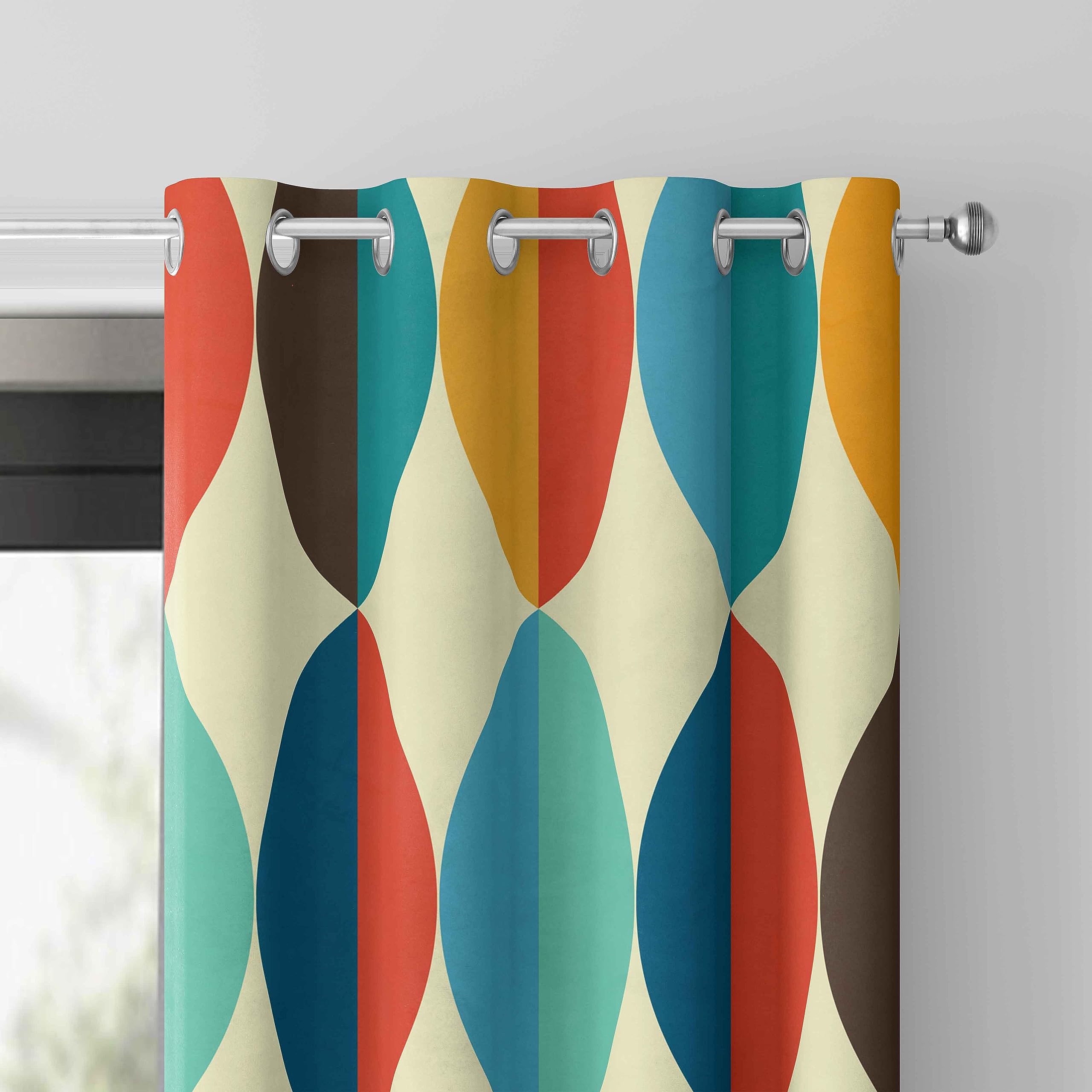 Amazon｜TRIKPTEY ミッドセンチュリー モダン 幾何学模様 葉 レトロ