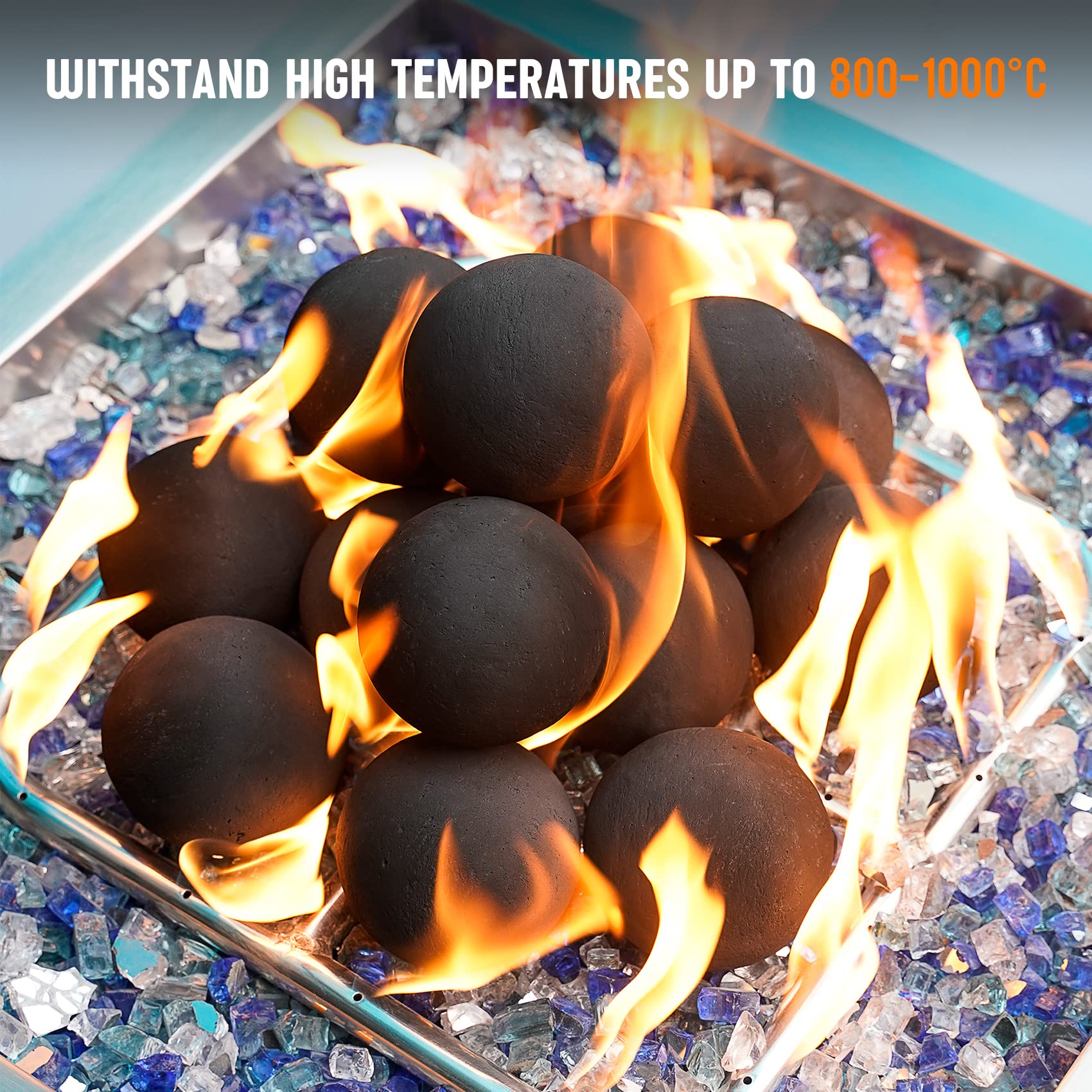 Amazon.com : Stanbroil Ceramic Balls - 3” Round Fire Stones for