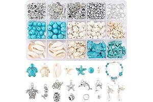 Blue Magic: PH PandaHall 292-Piece Beachy Charm Bead Kit