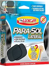 Luxcar Para-Sol Lateral Dobráveisl 44 cm x 36 cm – 2 Unidades com Ventosas