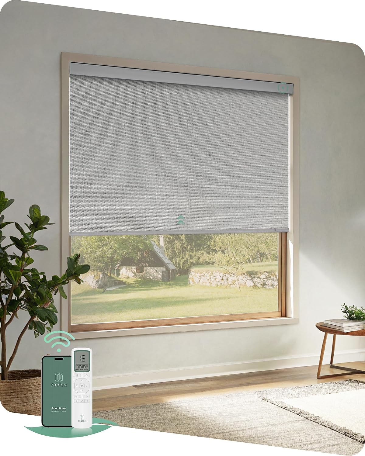 Yoolax Motorized Shades with Remote, Blackout Automatic Blinds for Indoor Windows, Fabric Swatches for Electric Roller Shades, Fabric Samples (Multicolor)