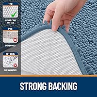 Vista 5 de OLANLY Bathroom Rugs Sets 3 Piece, Soft Absorbent Chenille Bath Mats and U-Shaped Contour Toilet Rug, Quick Dry, Home Decor Accessories, Bath Mat