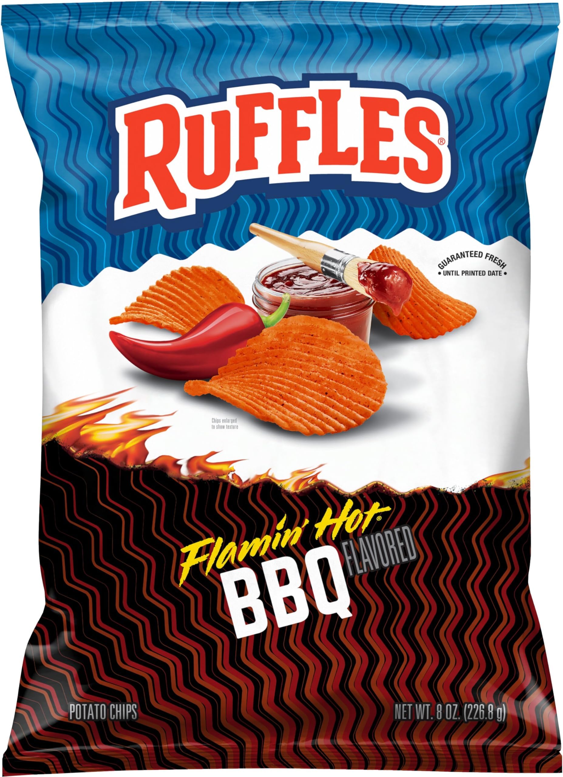 Ruffles Flamin' Hot Bbq, 8.0 Oz