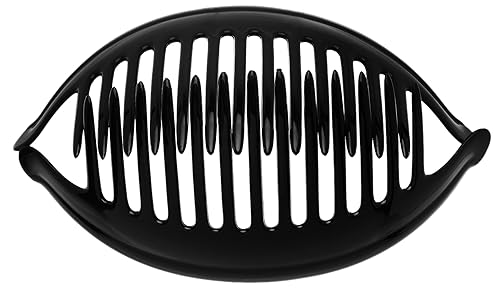 Vista 3 de France Luxe Belle - Peine entrelazado grande, negro, juego de 2 – una excelente solución de peinado para cabello largo/grueso o rizado