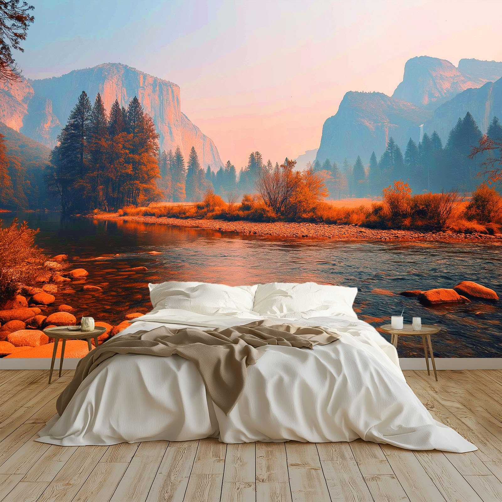 Papier peint panoramique forêt brune 350x256 pour sublimer une chambre d'enfant