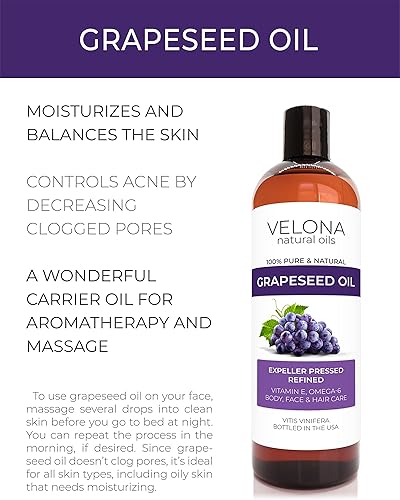 Miniatura 2 de Semilla de Uva Aceite Portador Prensado en Frío 100 puro orgánicos VELONA 1