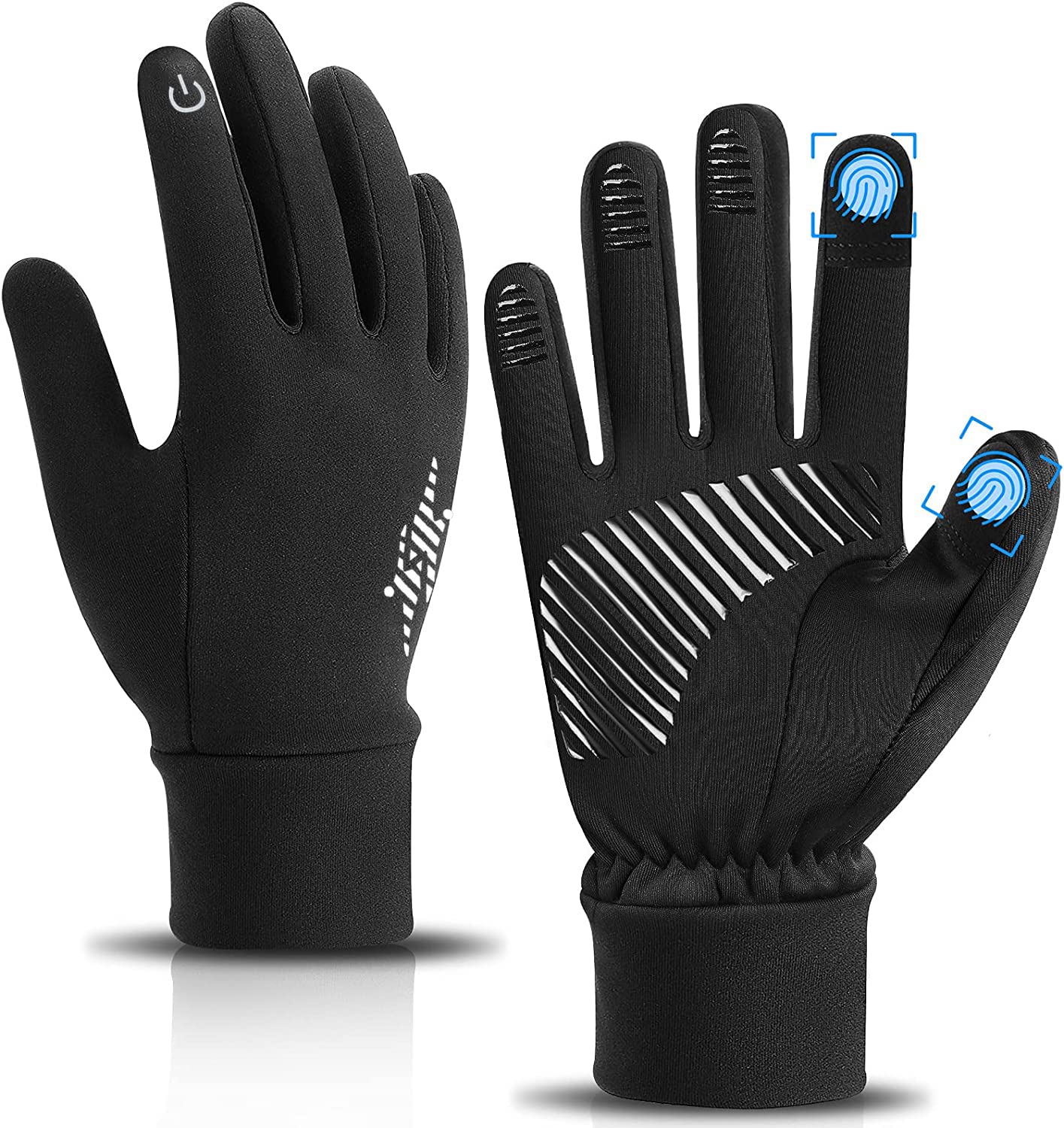 DSLIHA Fahrradhandschuhe Herren Damen Winter Anti-Rutsch Touchscreen Sporthandschuhe Wasserdicht Thermohandschuhe Winddichte radhandschuhe für Fahrrad, Trekking, Mountainbike, Laufen, Wandern, Angel