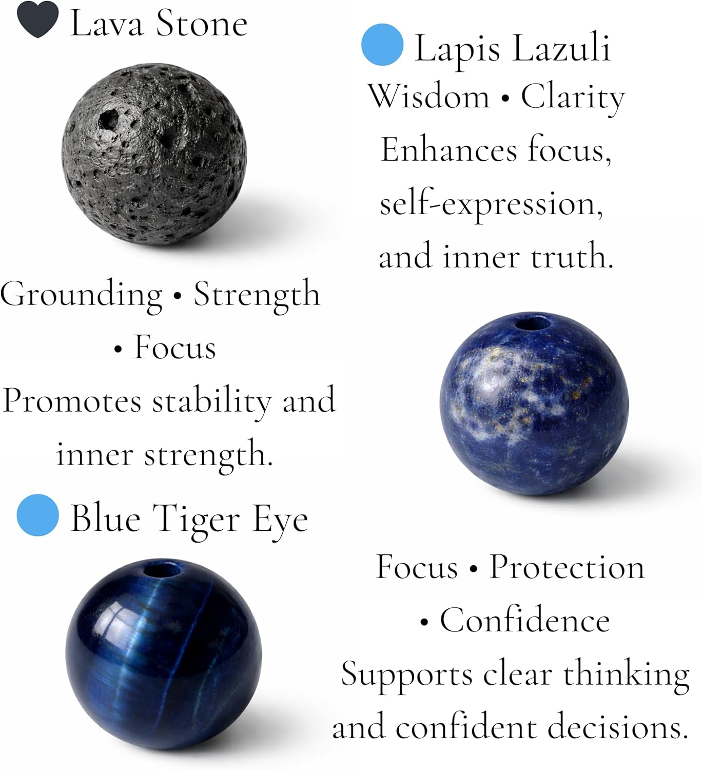 TEJO Natural Stone Beaded Bracelet – Handmade Energy Healing Bracelet for Men & Women, Yoga Chakra Jewelry Gift